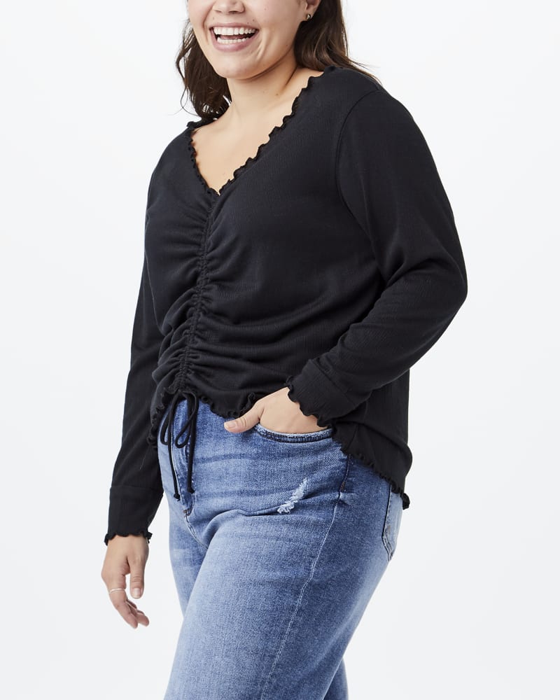 Front of plus size Meredith Ruched Top by Meri Skye | Dia&Co | dia_product_style_image_id:145298